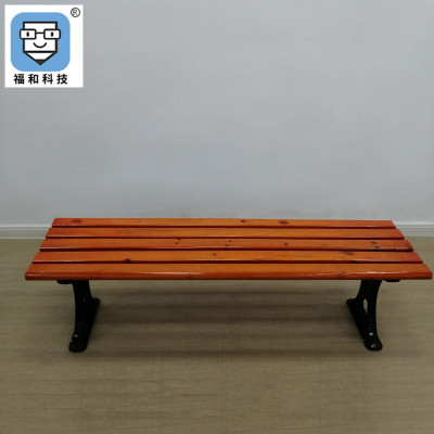 Park chair antiseptic wood, leisure bench garden chair double wooden chair, Park chair cast aluminum long row chair