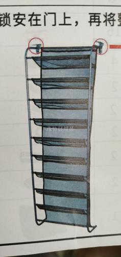 multi-layer assembly simple shoe cabinet multi-layer shoe rack behind doors hanging