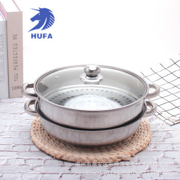 Factory Direct Sales Multi-Functional Soup Steam Pot 28cm Double Layer Three Layer Stainless Steel Pot Soup Steamer Cooking Multi-Purpose Gift Pot