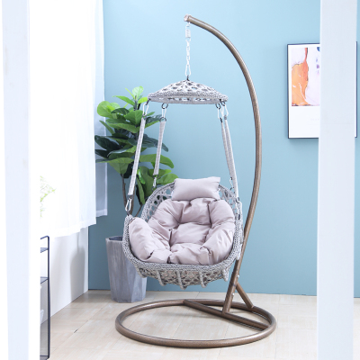 Swing basket cane chair swing indoor family use lazy person condole chair balcony condole blue chair originality