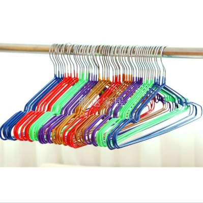 Cross - border fluted nano - dip non - slip stainless steel hanger with coarse adult wet and dry hangers