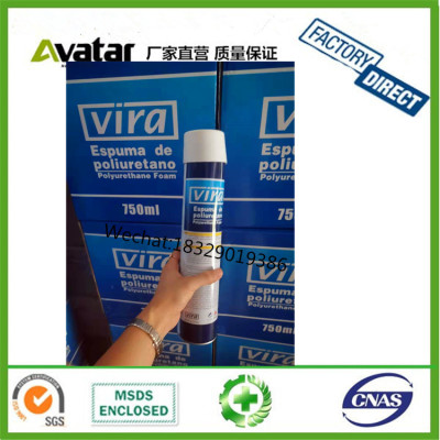 VIRA Construction sprayed polyurethane pu foam filling with 400g 450g 500g 550g 600g 650g 700g 750g 800g 850g 