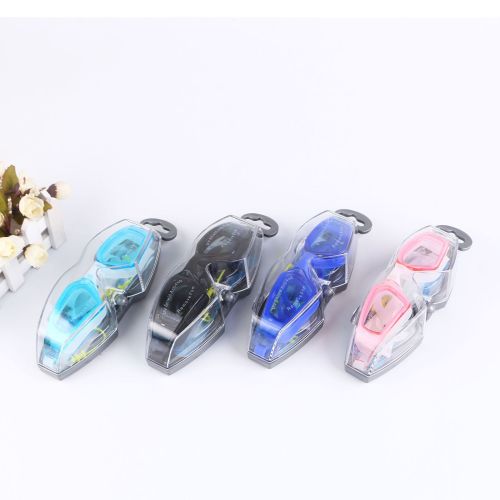 fashion electroplating swimming goggles with one-piece earplugs anti-fog large frame swimming goggles uv-proof swimming silicone swimming goggles unisex