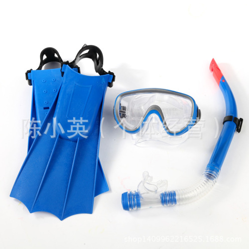 factory direct sales swimming snorkeling three pieces breathing tube mask set submersible equipment snorkeling glasses flippers 1