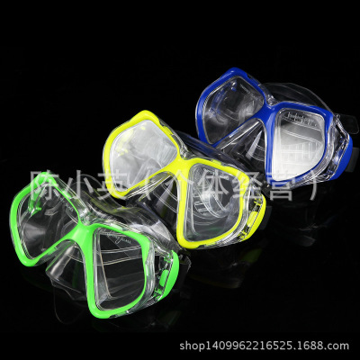 Thorough manufacturers direct selling toughened glass diving goggles glasses big frame big vision adult