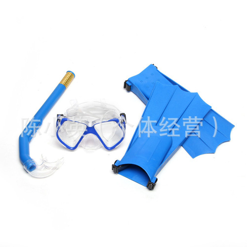 snorkeling equipment snorkeling three pieces pvc diving mask semi-dry breathing tube diving three-piece set wholesale 1