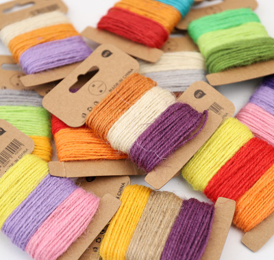 Manufacturers recommend card series colorful hemp rope students creative diy hangtag line color rich