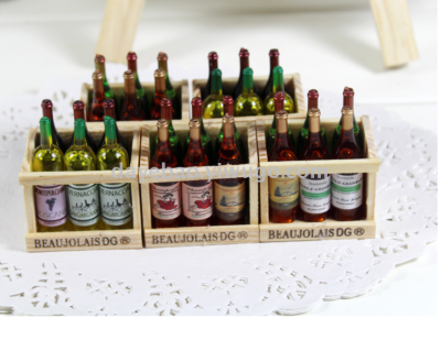 Rustic vintage decorative wine bottles wooden refrigerator magnets creative home decor