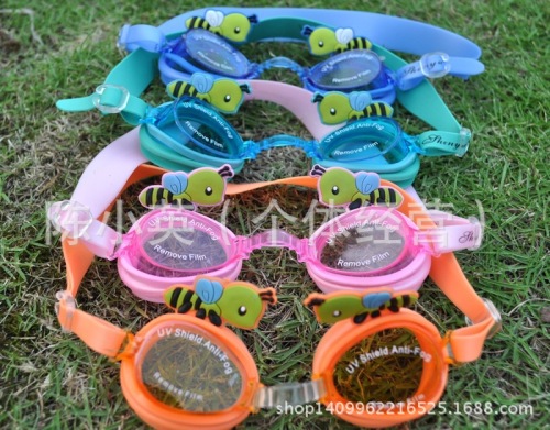 factory direct sales children‘s waterproof swimming goggles cartoon bee swimming glasses high-grade waterproof anti-fog swimming goggles 1