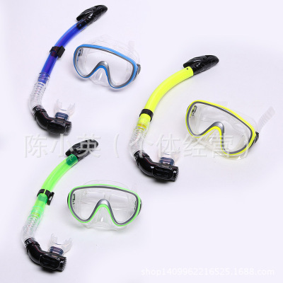 Manufacturer direct selling diving two-piece PVC mask snorkel set swimming snorkeling equipment