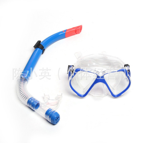 high quality pvc snorkeling set diving breathing set tempered glass diving mask breathing set wholesale 1