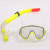 Top grade silicone hardcover yellow diving goggles set is suing snorkeling waterproof mask breathing tube wholesale