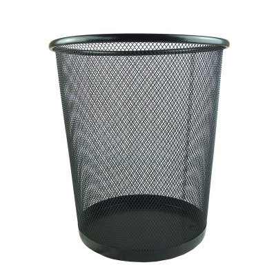 Metal trash bin high quality fashion mesh round iron mesh trash bin office kitchen wastepaper bin storage bin