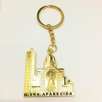 Golden Brazilian church Madonna goddess tourist key chain manufacturers direct mail