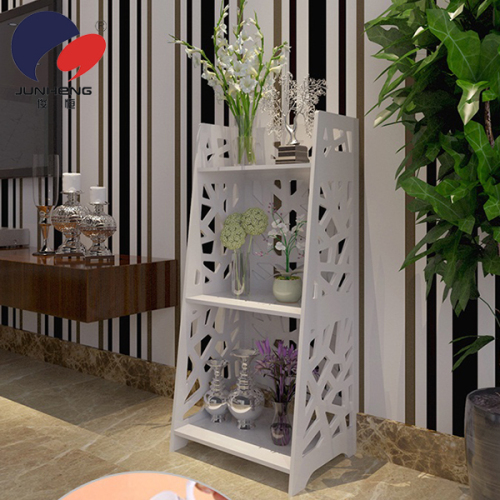 hollow carved environmental protection wood plastic board bookshelf storage rack shoe rack multi-purpose rack rd1757