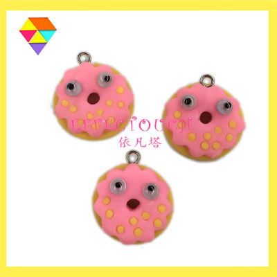 Yifan Tower Handmade Polymer Clay Simulated Cake Candy Toy Mobile Phone Pendant Ornament Polymer Clay Jewelry Factory Direct Sales