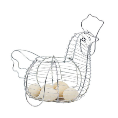 Plating Gold/chrome plating storage basket hen furniture factory direct supply of fruit basket wire egg basket