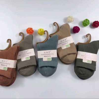 Combed Cotton Loose Mouth Women's Socks Candy Color Socks, Anti-Double Needle Female Cotton Socks