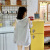 Autumn long off-shoulder vetiver for women thin new languid trend loose-fitting hoodie