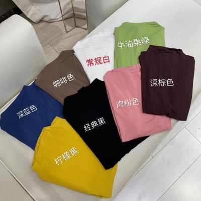 Eight color solid color modal undershirt long sleeve shirt Korean version heap heap collar small high collar modal cotton material long sleeve T-shirt