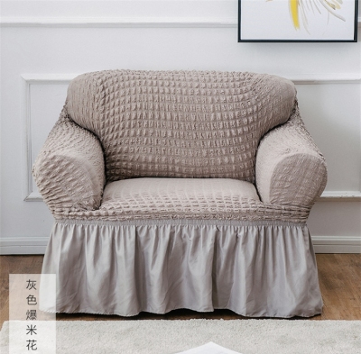 Bubble case sofa skirt seersucker sofa cover dust-proof fringe sofa cover full cover custom