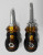 Radish head dual purpose telescopic rod Screwdriver 1.5-inch screwdriver Peanut two-color Transparent handle