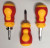 Radish head dual purpose telescopic rod Screwdriver 1.5-inch screwdriver Peanut two-color Transparent handle