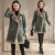 Winter new style long cotton - padded coat \"women warm deerskin lamb wool plus wool thickened cotton - padded jacket