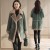 Winter new style long cotton - padded coat \"women warm deerskin lamb wool plus wool thickened cotton - padded jacket