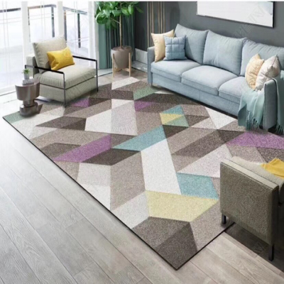 Eco-friendly Room Versatile Exclusive for Cross-Border Living Room Coffee Table Nordic Geometric Simple Rug Geometric Pattern 3D