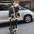 \"Women loose slim chic lamb patchwork short short cotton - padded coat damp