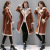 Deerskin outerwear women's winter new medium length all-in-one lamb suede outerwear