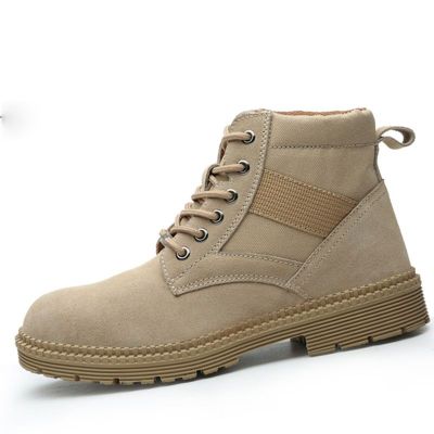 Cowhair kevlar bullet - proof, labor protection shoes, male anti - smash anti - puncture safety shoes standard steel head work shoes