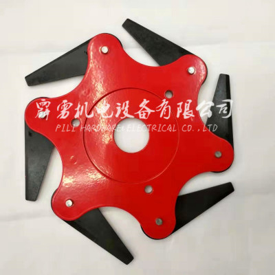 Mower Blade/Six-Leaf Knife Mower Head/Front and Back Can Be Used/Six-Leaf Cyclone Blade Mower Head