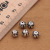 S925 silver silver jewelry DIY hand string accessories 8mm10mm12mm six word word Buddha bead separation bead scattered