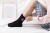 Cartoon bow buckle pure color black and white college tube women's socks calf socks cotton knee socks accessories socks