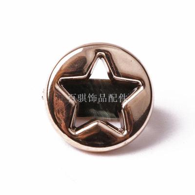 Acrylic shoe buckle circular hollow pentacle uv plastic xie hua resin diamond shoe buckle jewelry accessories