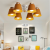 Nordic simple iron macaron chandelier dining room living room office bedroom led lighting