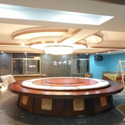 Qingdao international hotel box real wood electric table customized five-star hotel Chinese marble electric table