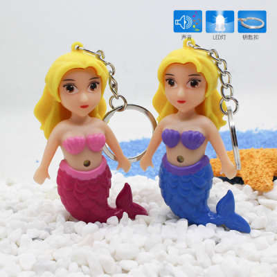 Yongyi Creative Gift [2# Mermaid] LED Light Sound Luminous Key Chain Accessories Crafts Led Wholesale