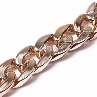 Manufacturers wholesale plating twisted line flat circle chain ring buckle DIY plating chain buckle accessories