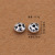 S925 Yintai silver Buddha bead accessories flying saucer beads flat beads diy jewelry accessories