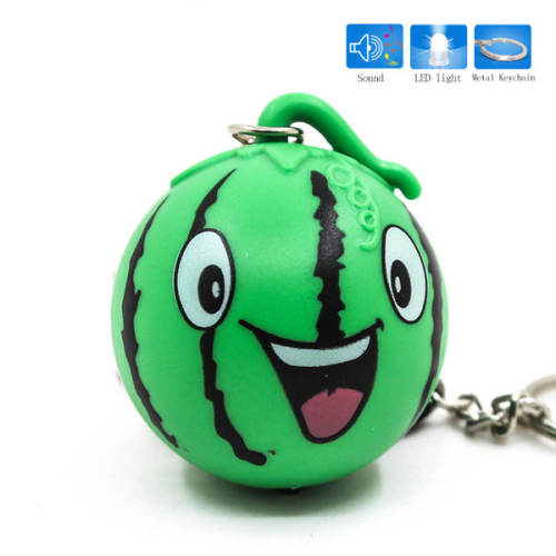 Yongyi Little Creative Gifts Watermelon Keychain Cars and Bags Pendant Sound-Emitting Keychain Led Wholesale