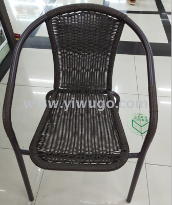 Wicker chair outdoor leisure chair woven rattan chair outdoor balcony chair coffee shop outside the chair