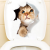 Cute broken cat creative home decoration 3D animal wall paste bathroom toilet paste