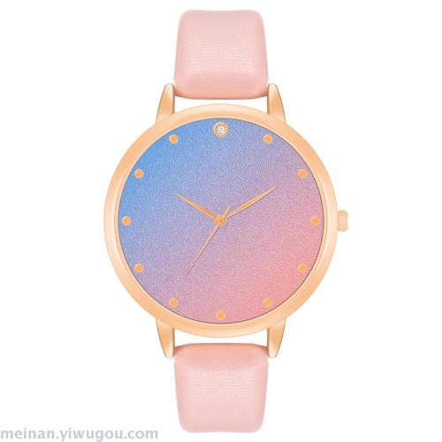 New Unique Gradient Rainbow Fashion Thin Strap Student Watch