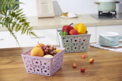 Fashion creative square storage basket storage box plastic products for daily use at home desktop storage