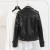 2019 new Korean versatile jacket PU leather jacket women's short spring and autumn slim lapel motorcycle leather jacket trend