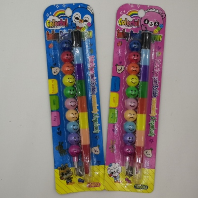 Stationery set pencil + color crayon set cute sugar-gourd pen bullet pen