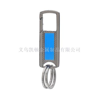 Spot Metal Keychains Activity Small Gift Customization Man Waist Mounted Car Key Ring Wholesale Laser Logo